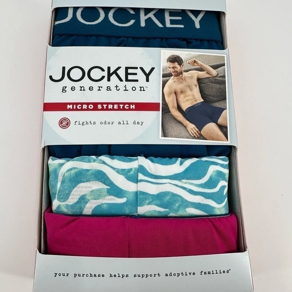 Jockey Generation NWT 3 Pair Micro Stretch Boxer Briefs Size Small (28-30)
